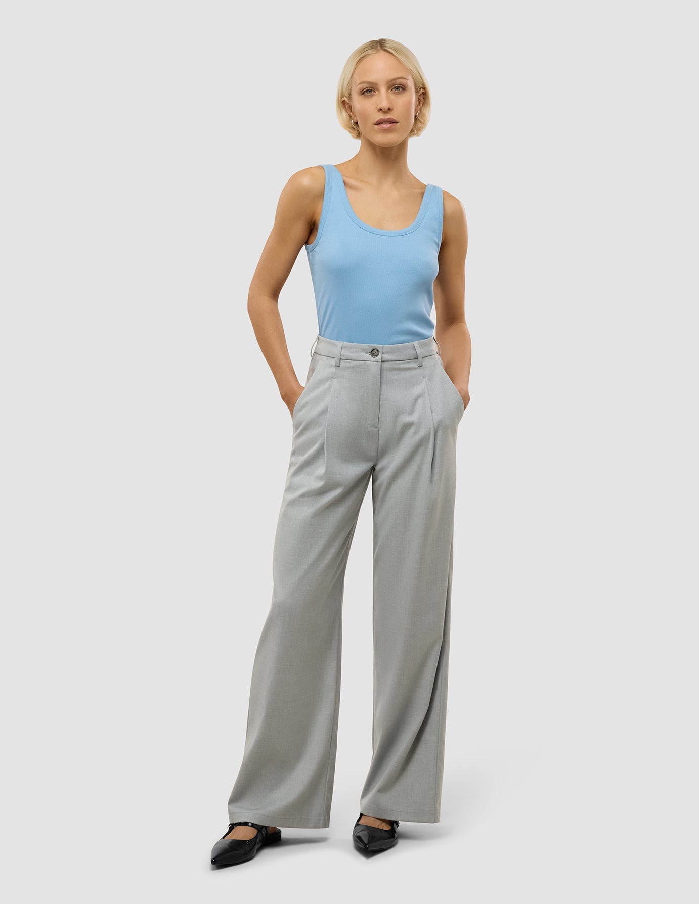 Women's Skye Pants Wide Grey Pine Melange